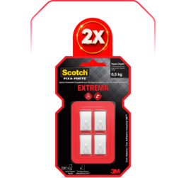 Gancho Scotch® Fixa Forte Fixação Extrema Transparente