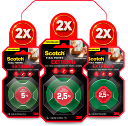 Fitas Scotch® Fixa Forte Fixação Extrema